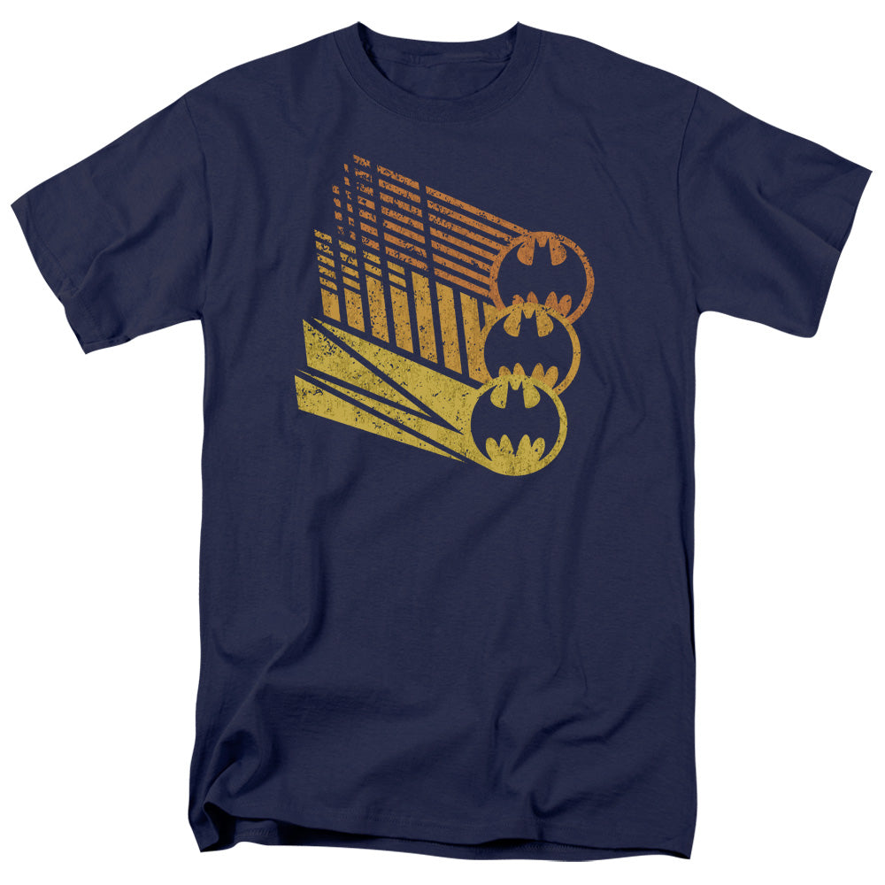 Batman - Bat Signal Shapes - Short Sleeve Adult 18/1 - Navy T-shirt