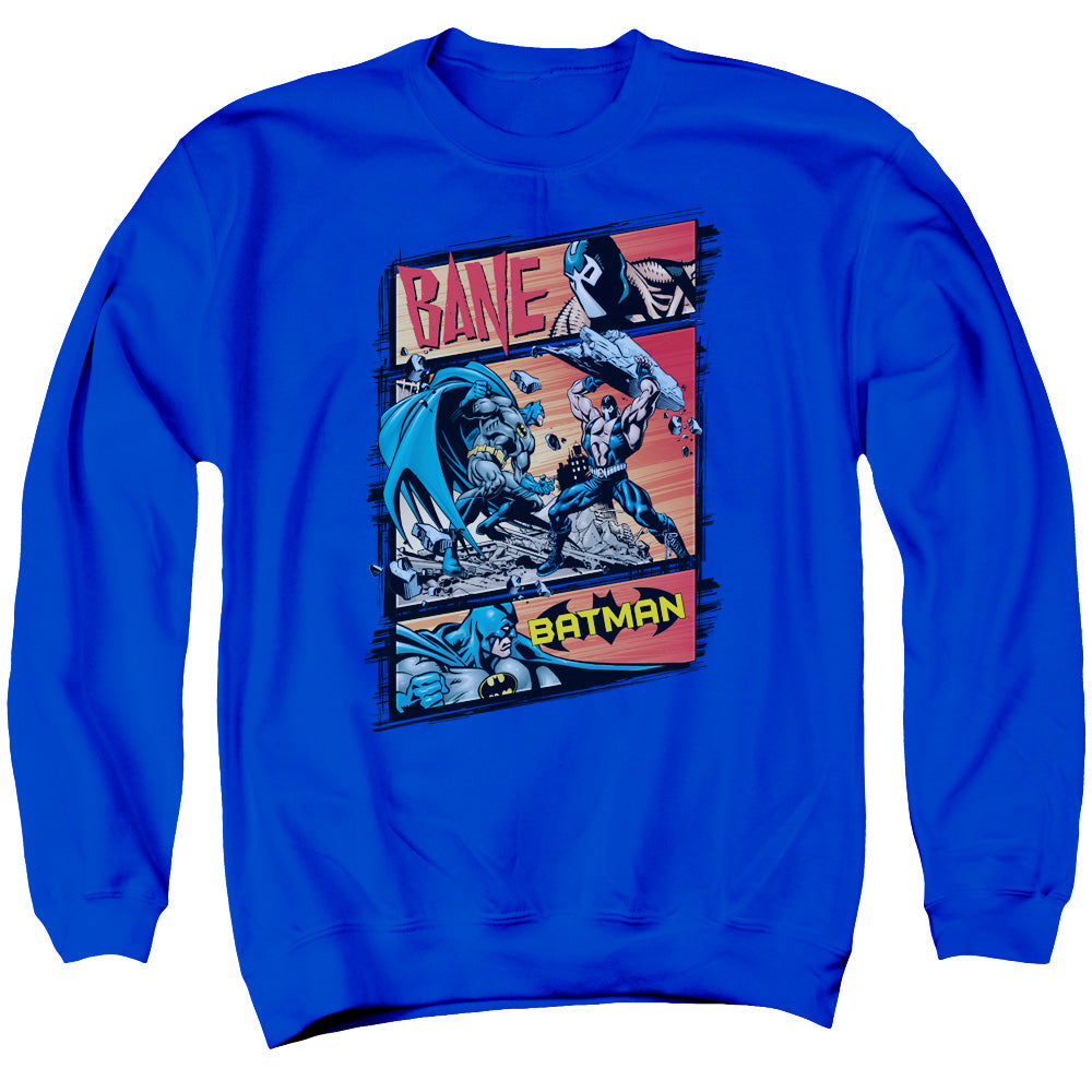 Batman - Epic Battle - Adult Crewneck Sweatshirt - Royal Blue