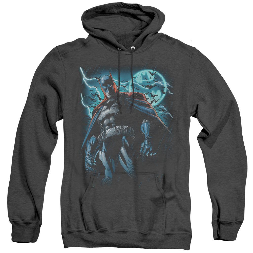 Batman - Stormy Knight - Adult Heather Hoodie - Black