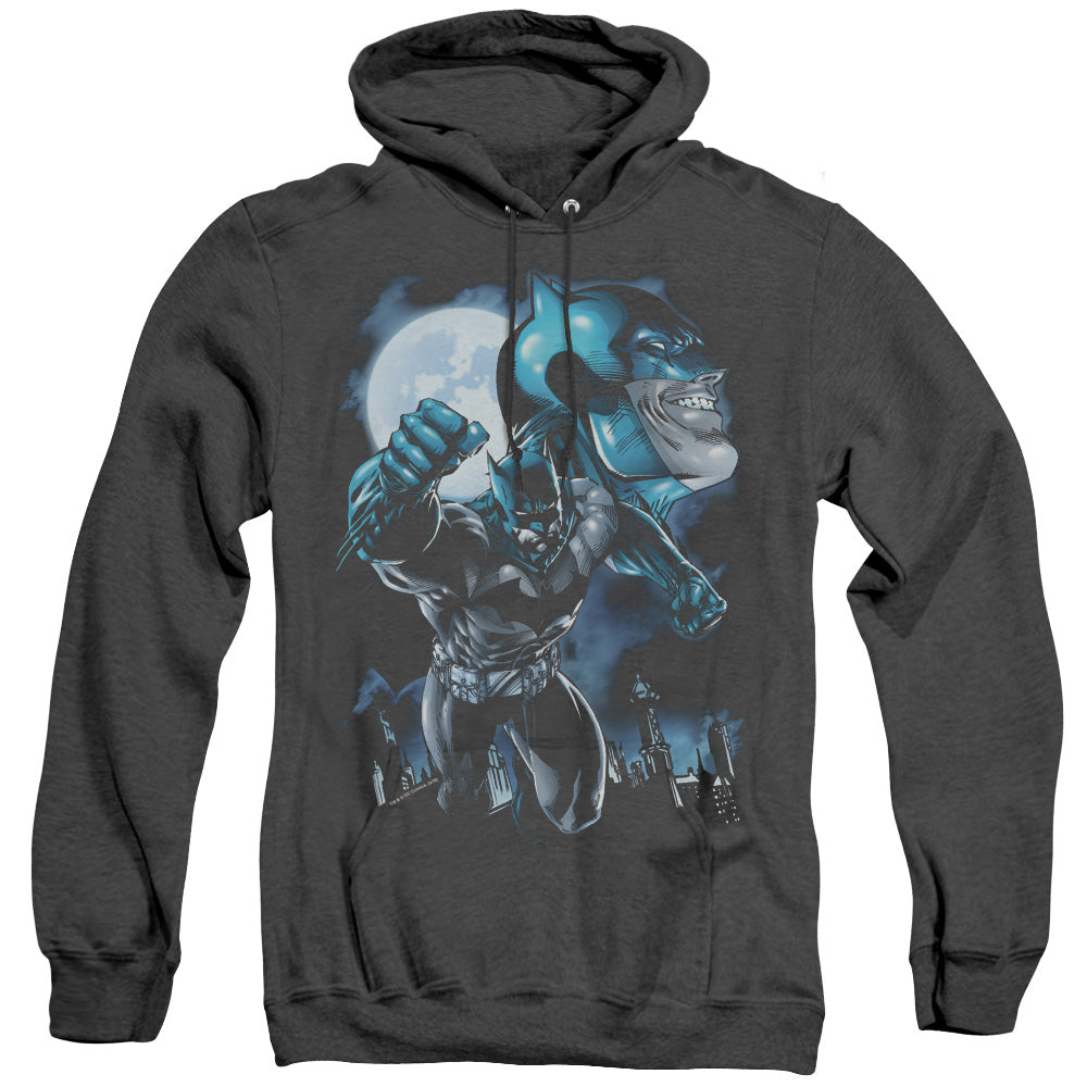 Batman - Moonlight Bat - Adult Heather Hoodie - Black