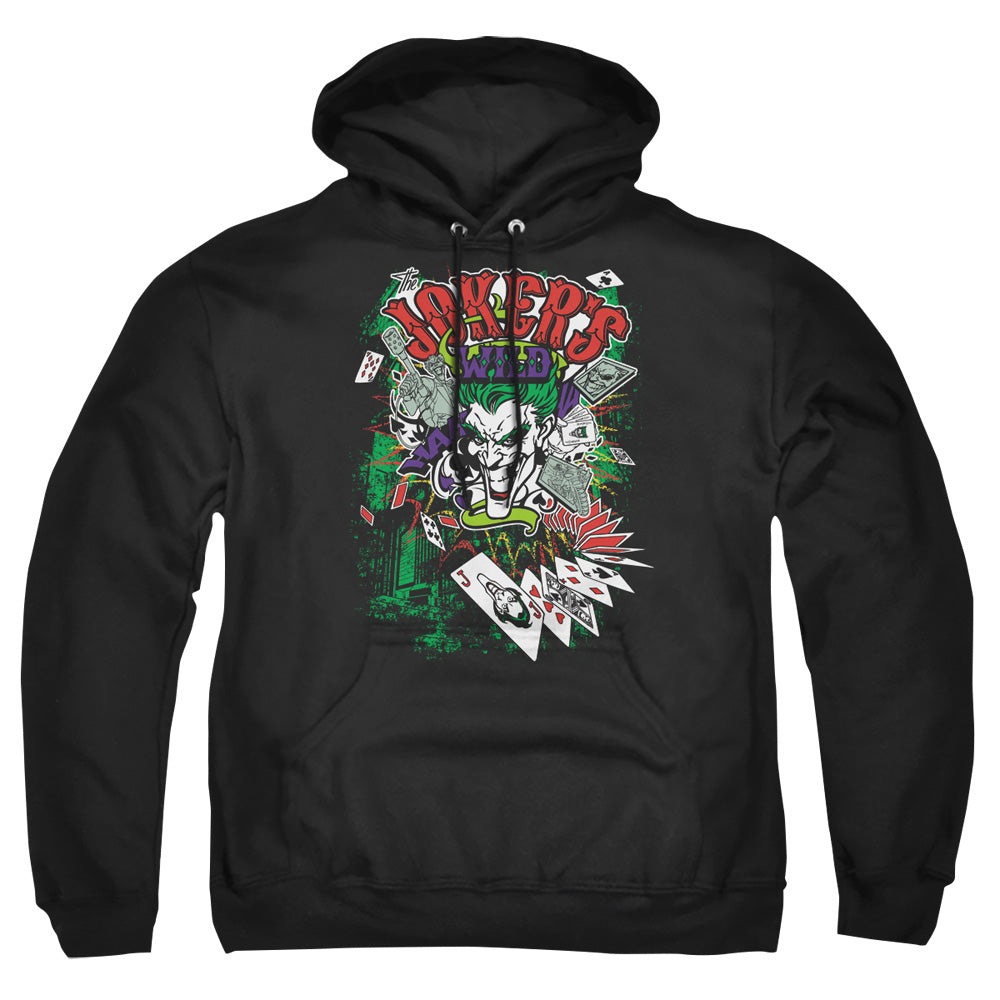 Batman - Jokers Wild - Adult Pull-over Hoodie - Black