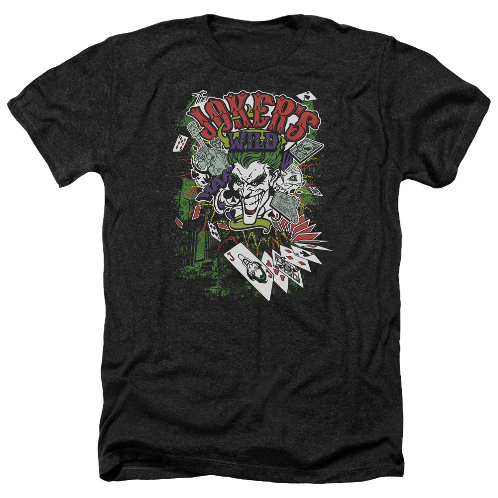 Batman - Jokers Wild - Adult Heather-black