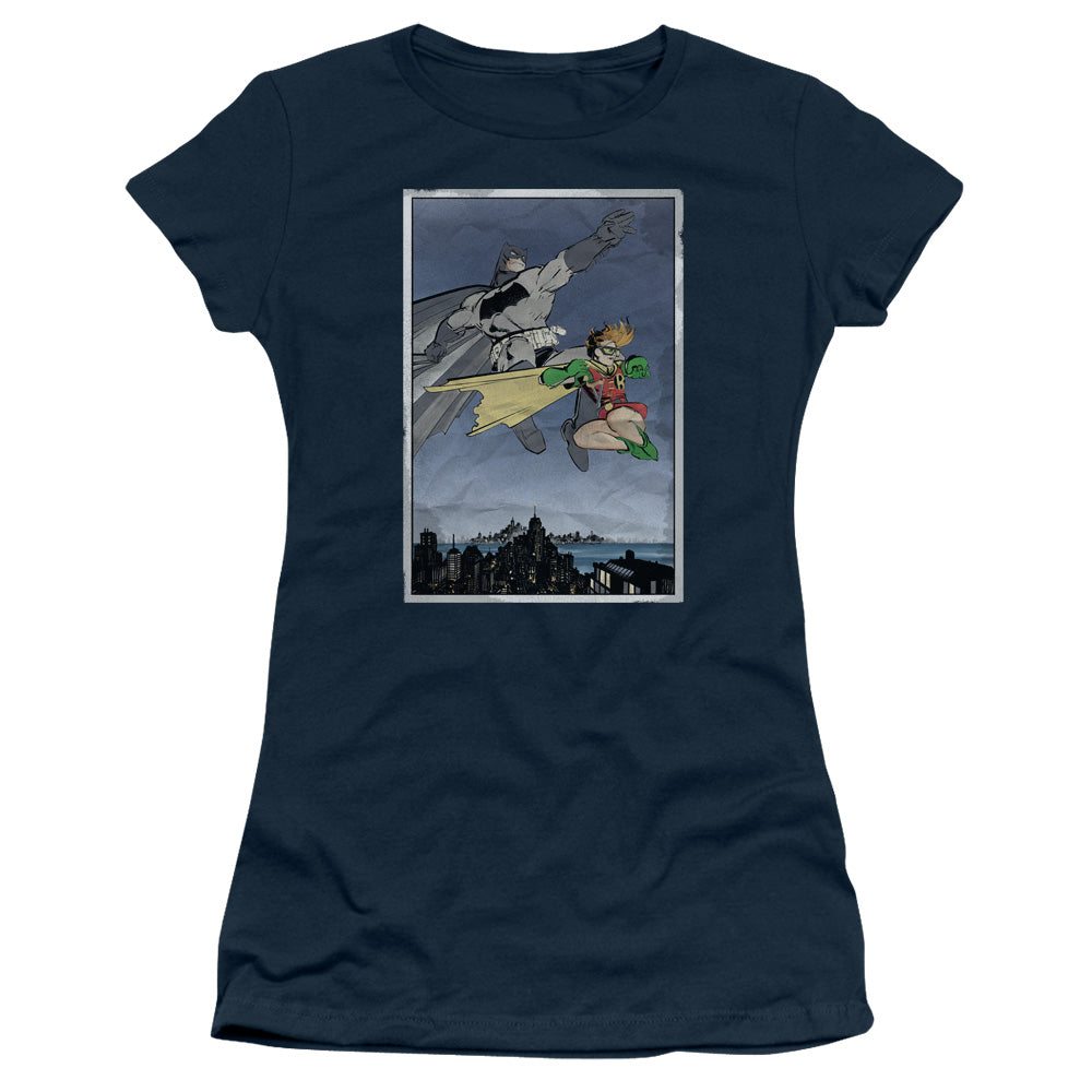 Batman - Dkr Duo - Short Sleeve Junior Sheer - Navy T-shirt