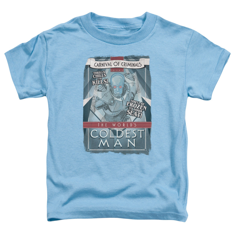 Batman - Coldest Man - Short Sleeve Toddler Tee - Carolina Blue T-shirt