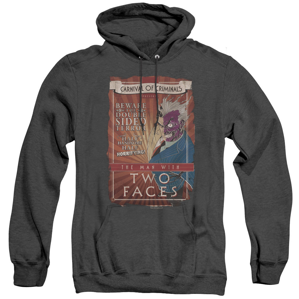 Batman - Two Faces - Adult Heather Hoodie - Black