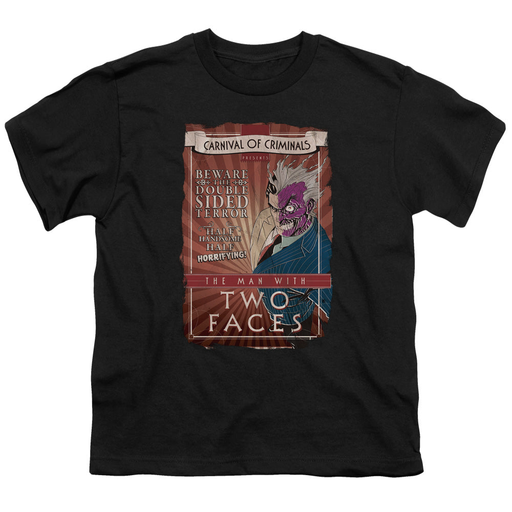 Batman - Two Faces - Short Sleeve Youth 18/1 - Black T-shirt