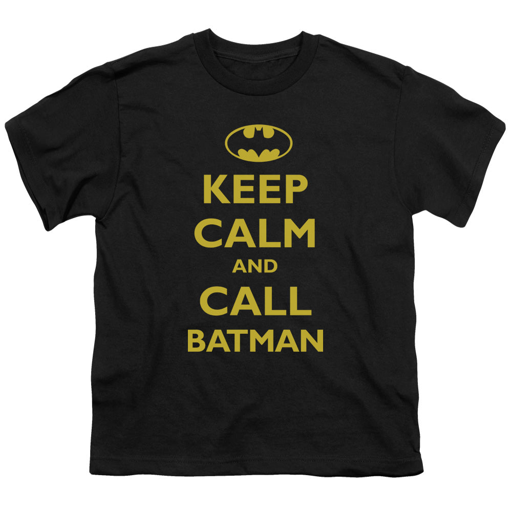 Batman - Call Batman - Short Sleeve Youth 18/1 - Black T-shirt