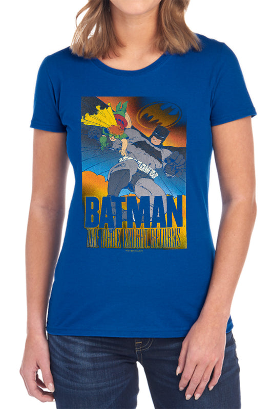 Batman - Dk Returns - Short Sleeve Womens Tee - Black T-shirt
