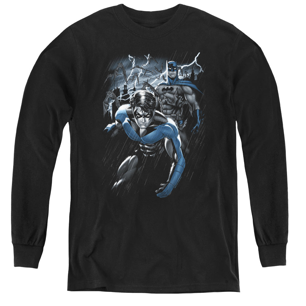 Batman - Dynamic Duo - Youth Long Sleeve Tee - Black