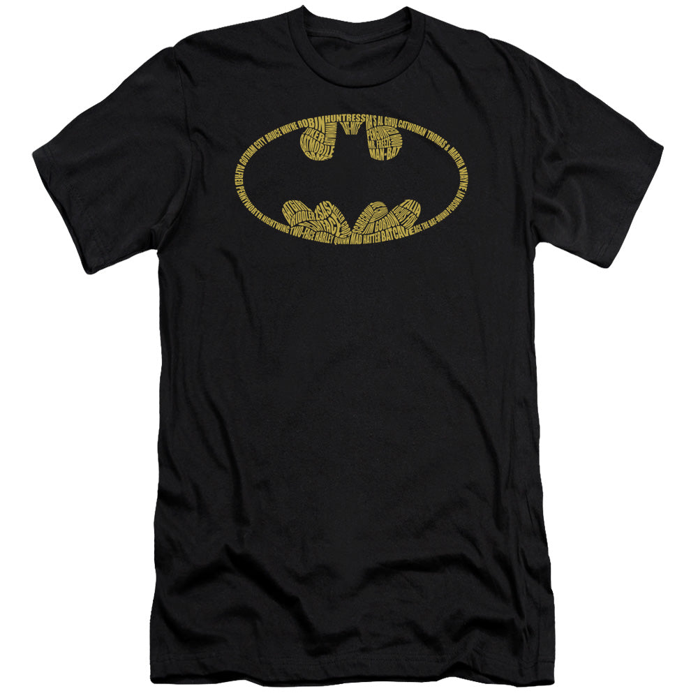 Batman - Word Logo-premuim Canvas Adult Slim Fit 30/1 - Black