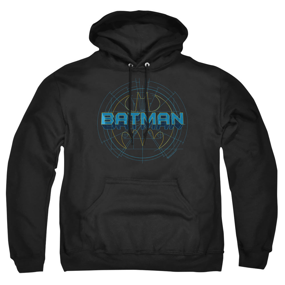 Batman - Bat Tech Logo - Adult Pull-over Hoodie - Black