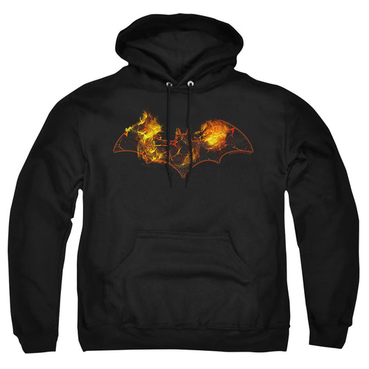 Batman - Molten Logo - Adult Pull-over Hoodie - Black