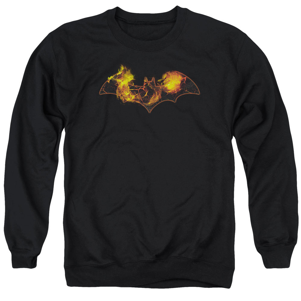 Batman - Molten Logo - Adult Crewneck Sweatshirt - Black