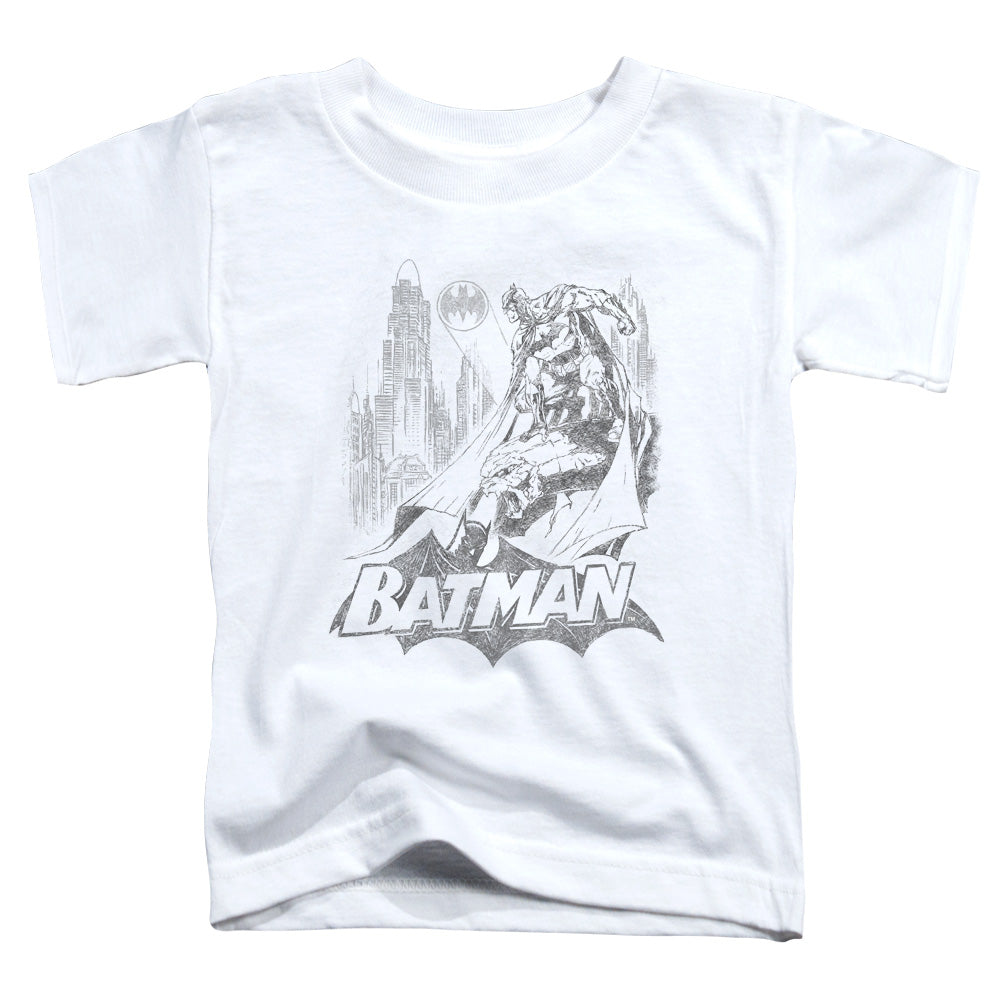 Batman - Bat Sketch - Short Sleeve Toddler Tee - White T-shirt