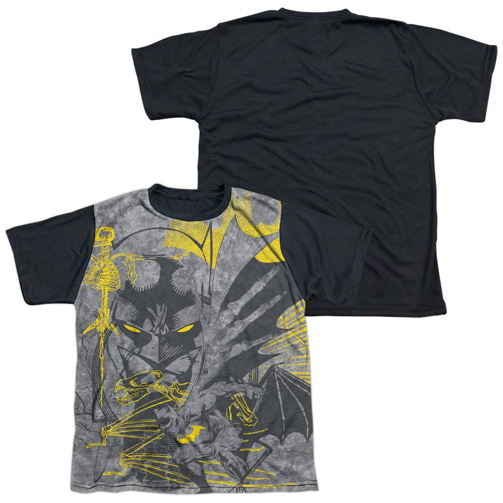 Batman - Symbiotic - Short Sleeve Youth White Front Black Back   - White T-shirt