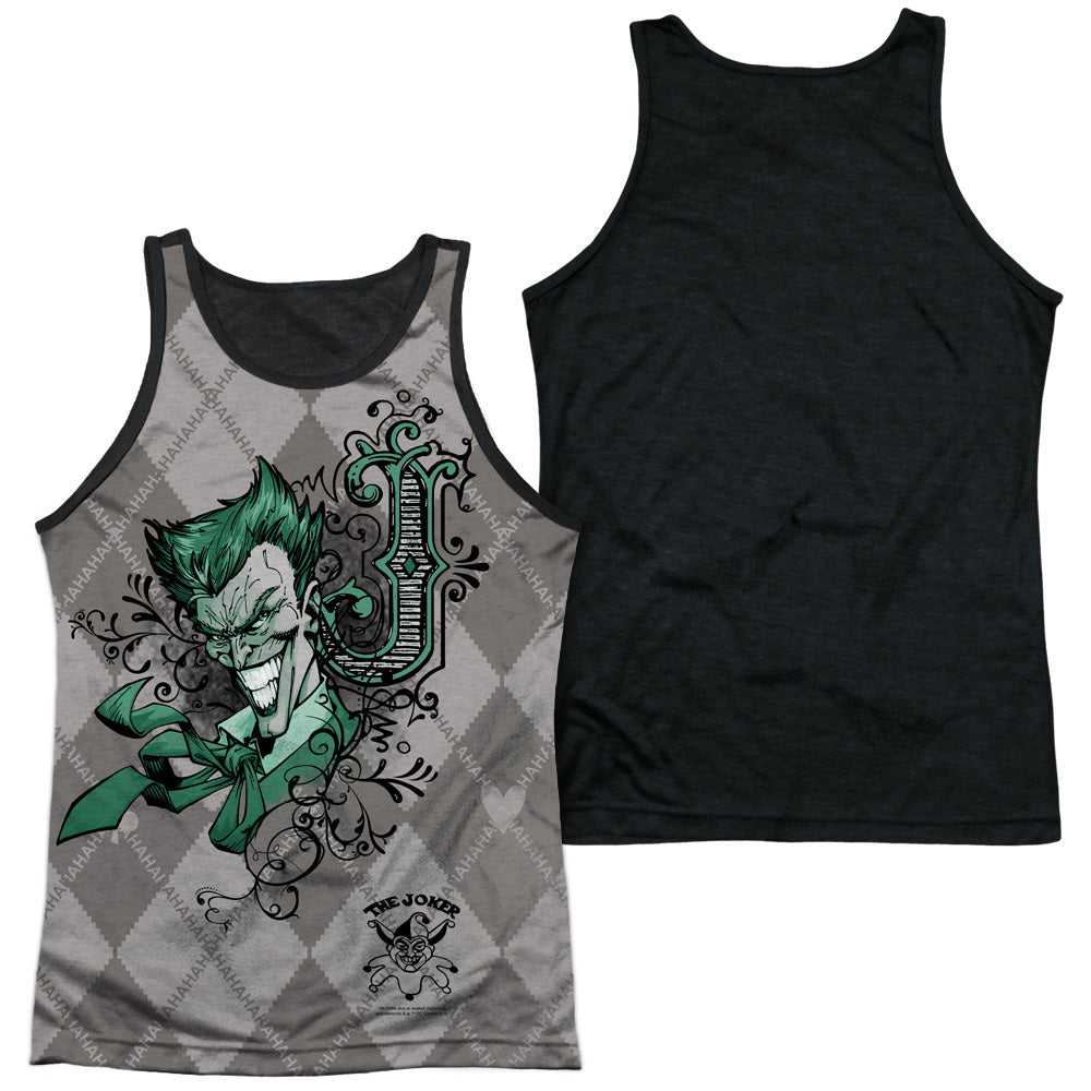 Batman - Jokergyle - Adult Poly Tank Top Black Back - White