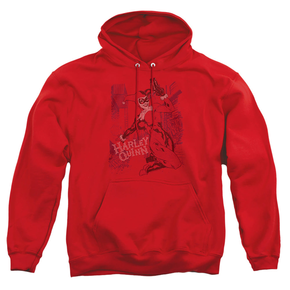 Batman - Harley&#39;s Packing - Adult Pull-over Hoodie - Red