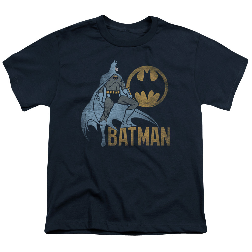 Batman - Knight Watch - Short Sleeve Youth 18/1 - Navy T-shirt