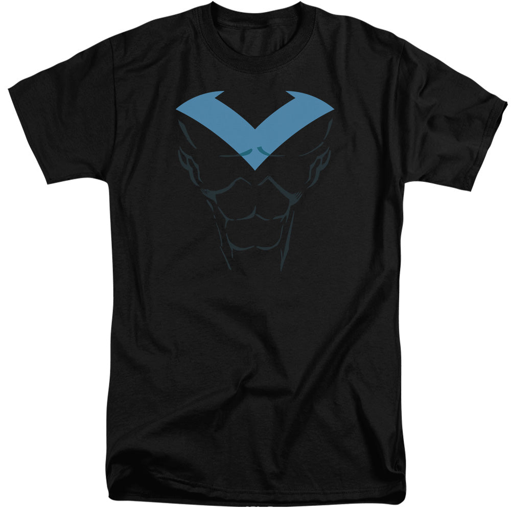 Batman - Nightwing Costume - Short Sleeve Adult Tall - Black T-shirt