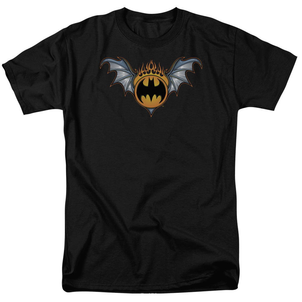 Batman - Bat Wings Logo - Short Sleeve Adult 18/1 - Black T-shirt