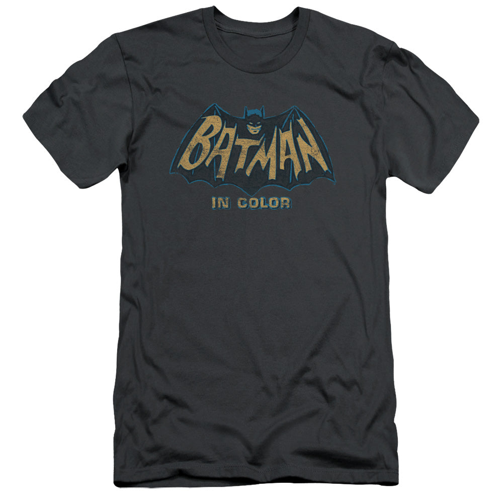 Batman Classic Tv - In Color - Short Sleeve Adult 30/1 - Charcoal T-shirt