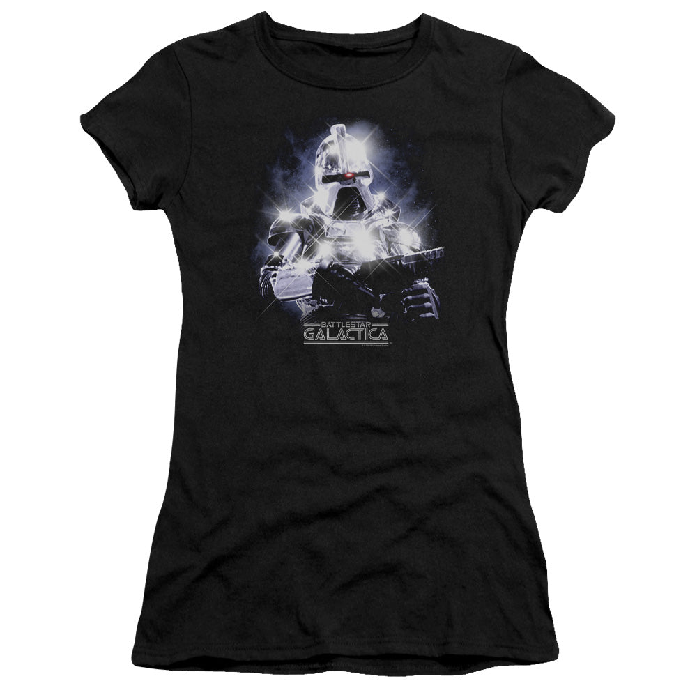 Bsg - 35th Anniversary Cylon - Short Sleeve Junior Sheer - Black T-shirt