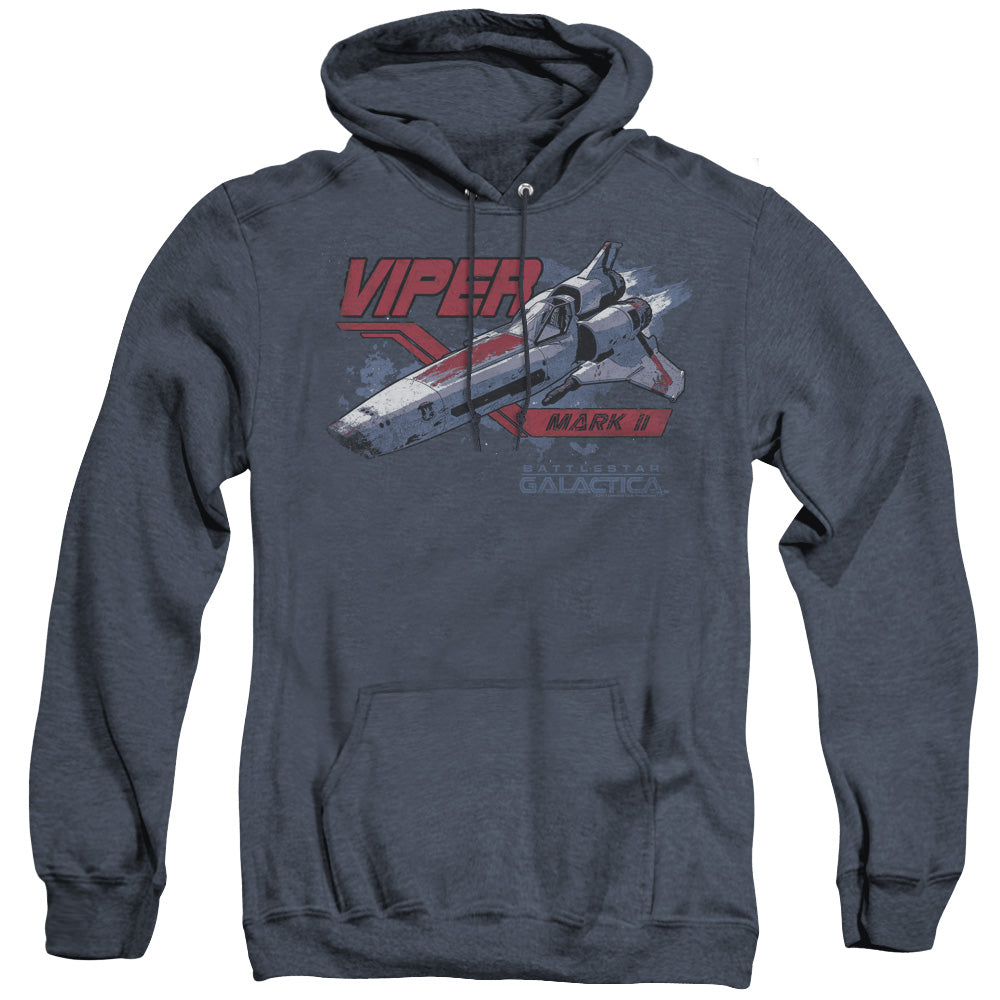 Bsg - Viper Mark Ii - Adult Heather Hoodie - Navy