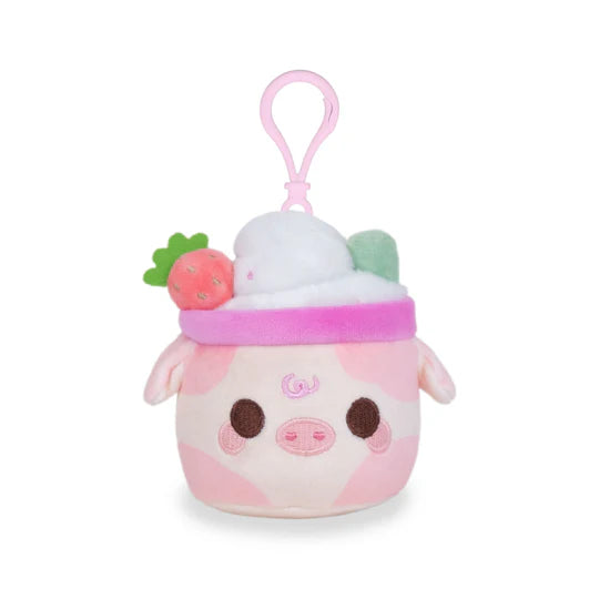 Strawberry Mooshake Mini Plush Keychain