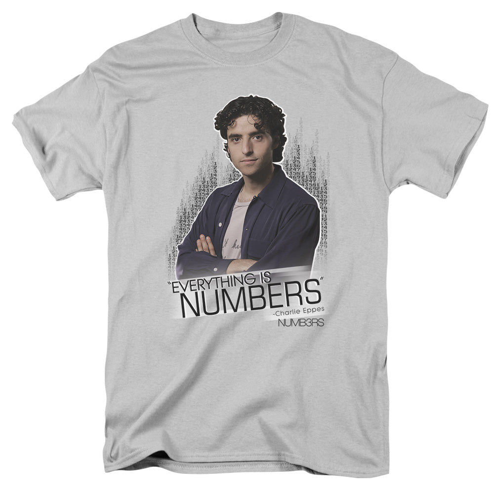 Numbers - Everything Is Numbers - Short Sleeve Adult 18/1 - Silver T-shirt