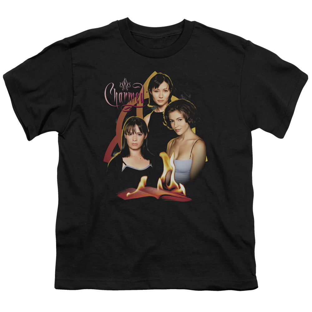 Charmed - Original Three - Short Sleeve Youth 18/1 - Black T-shirt