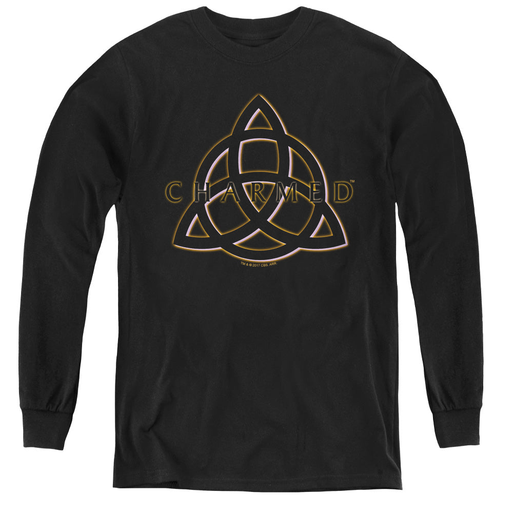 Charmed - Triple Linked Logo - Youth Long Sleeve Tee - Black