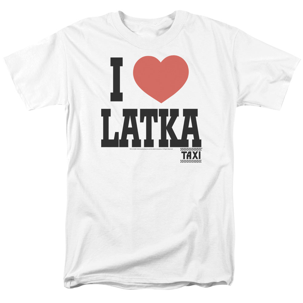 Taxi - I Heart Latka - Short Sleeve Adult 18/1 - White T-shirt