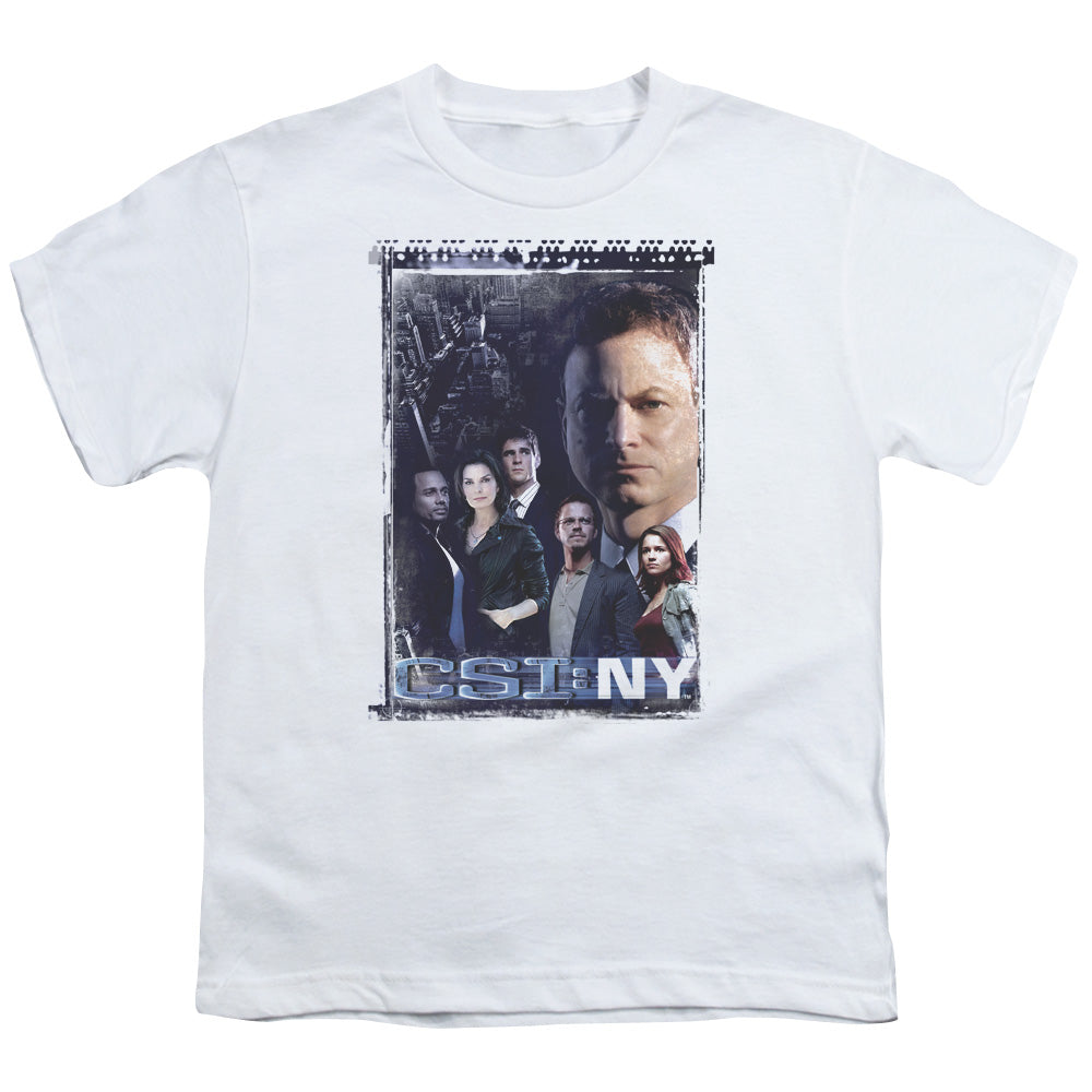 Csi Ny - Watchful Eye - Short Sleeve Youth 18/1 - White T-shirt