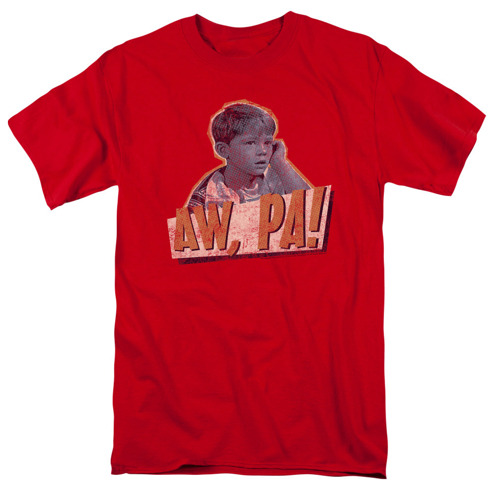 Andy Griffith - Aw Pa - Short Sleeve Adult 18/1 - Red T-shirt