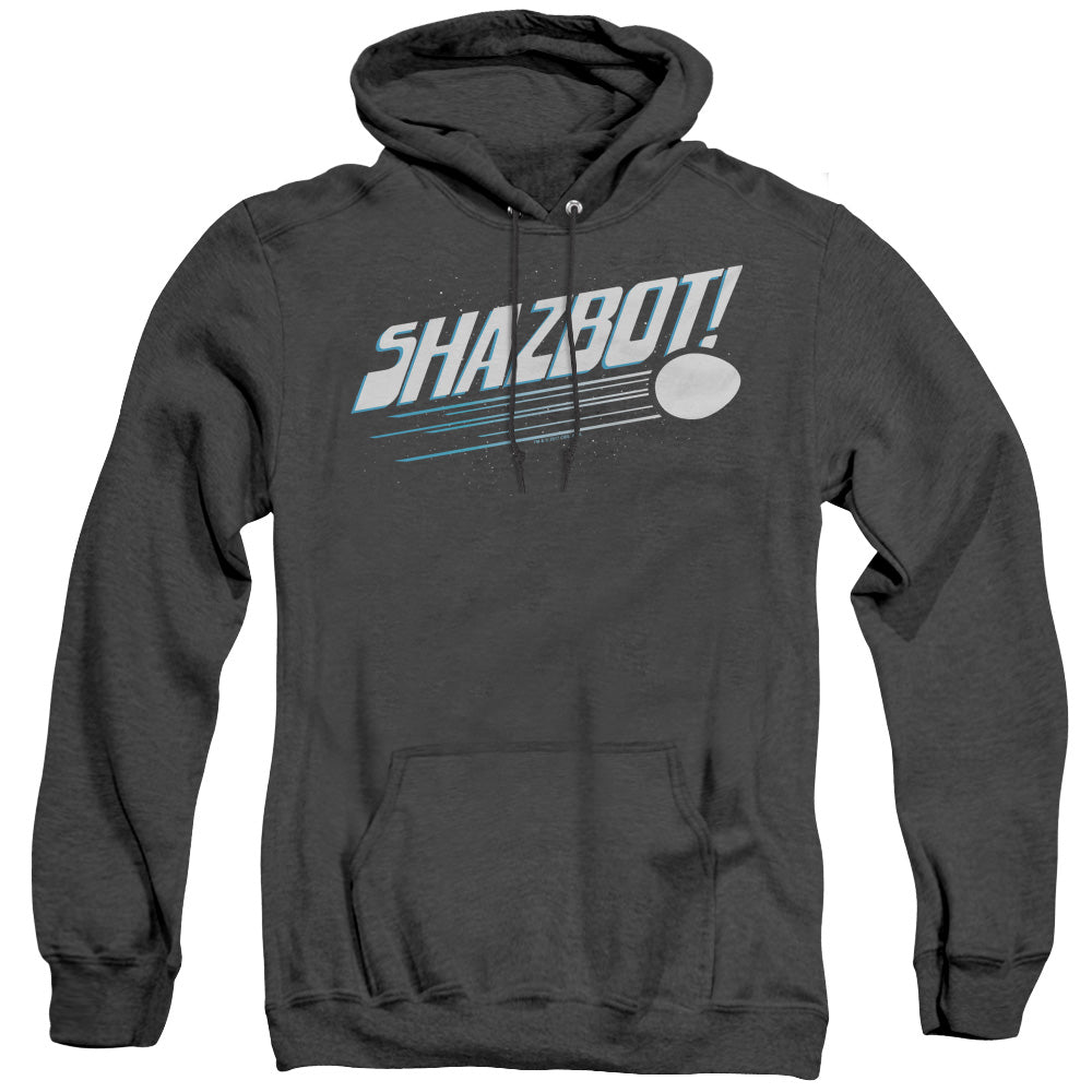 Mork & Mindy - Shazbot Egg - Adult Heather Hoodie - Black