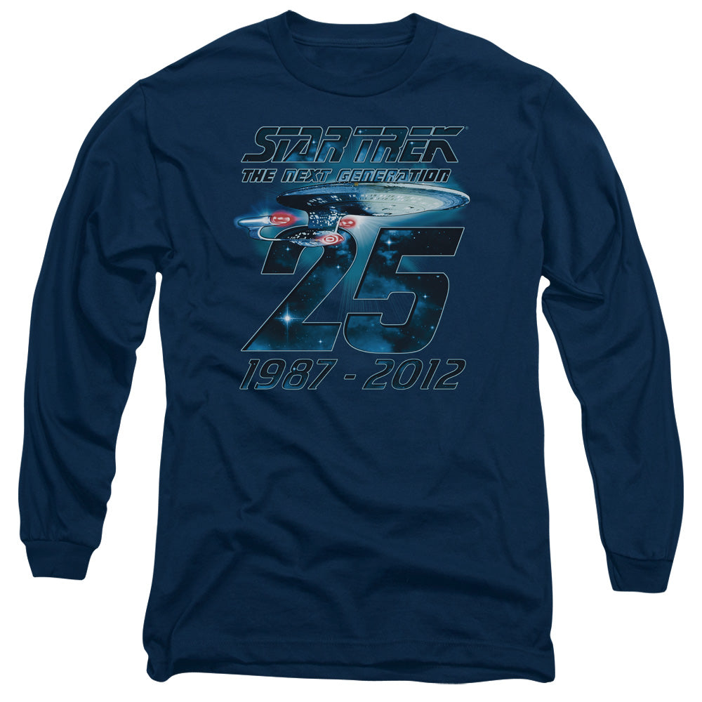 Star Trek - Enterprise 25 - Long Sleeve Adult 18/1 - Navy T-shirt