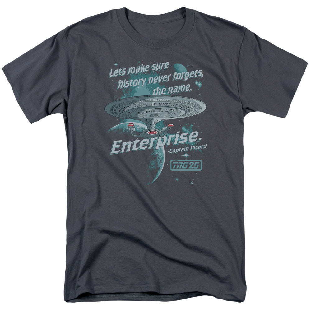 Star Trek - Never Forget - Short Sleeve Adult 18/1 - Charcoal T-shirt