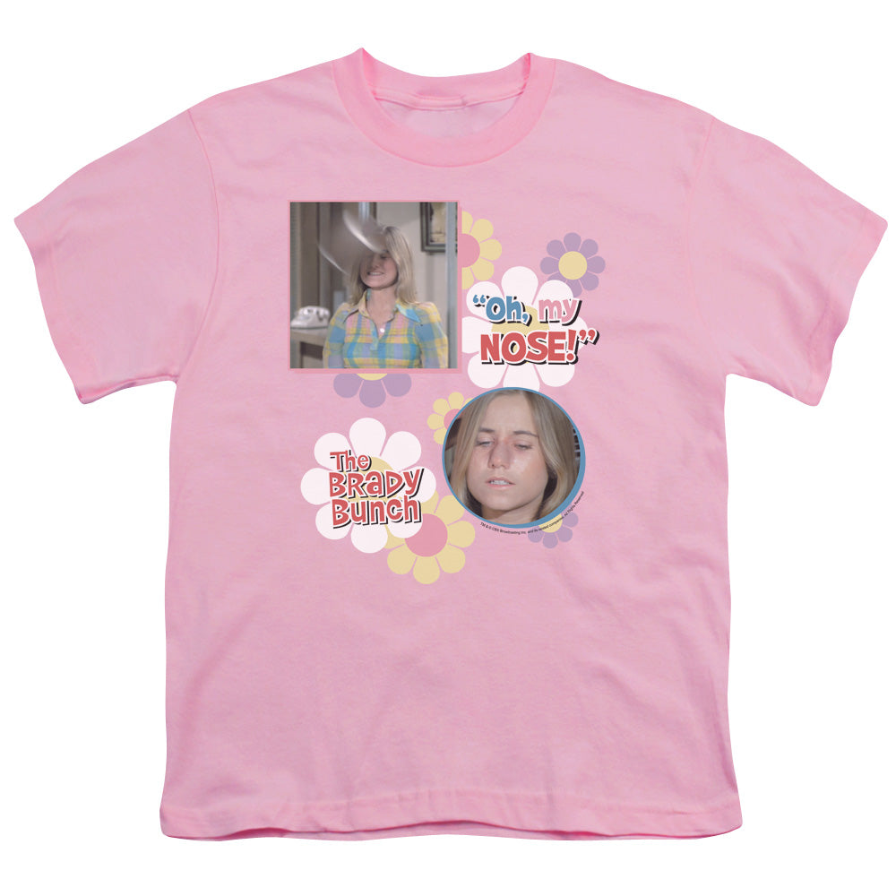 Brady Bunch - Oh, My Nose! - Short Sleeve Youth 18/1 - Pink T-shirt