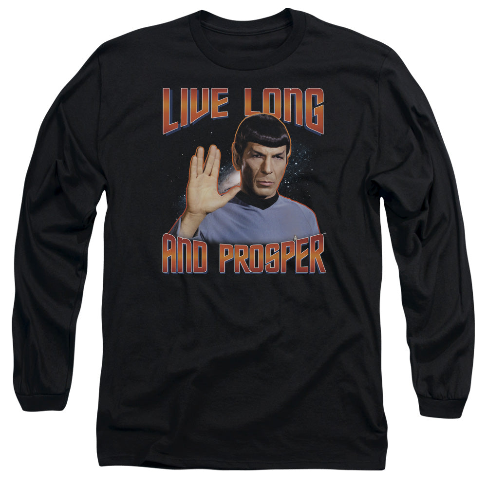 St Original - Live Long And Prosper - Long Sleeve Adult 18/1 - Black T-shirt