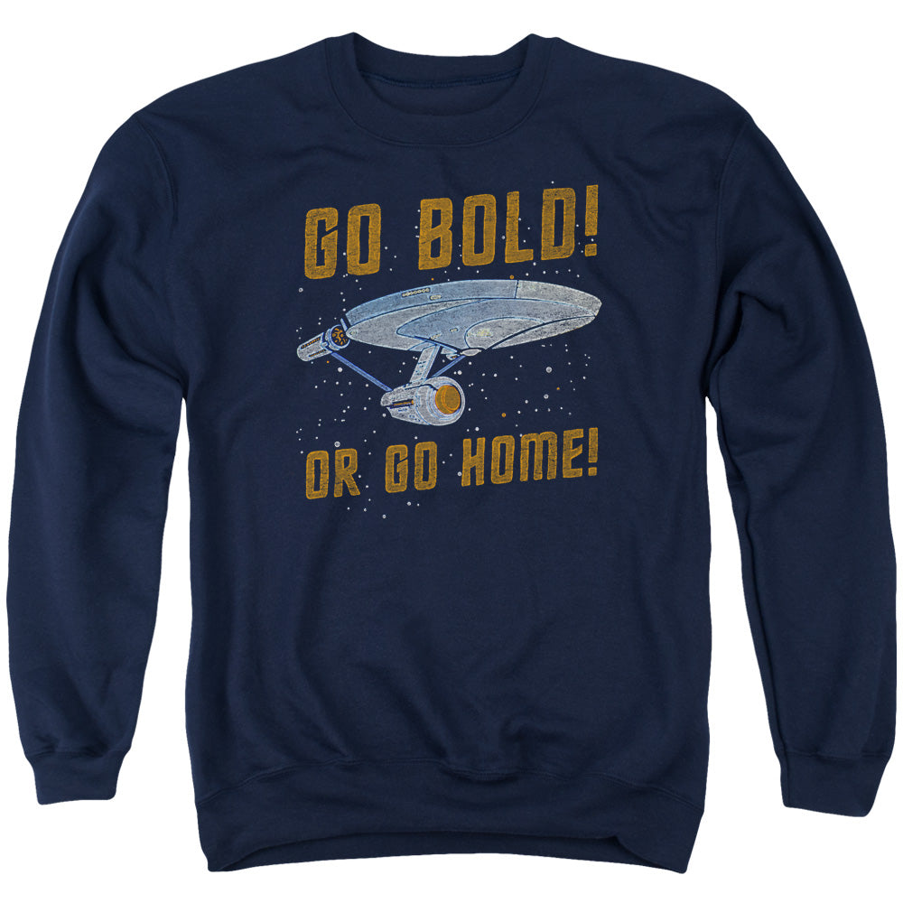 Star Trek - Go Bold - Adult Crewneck Sweatshirt - Navy