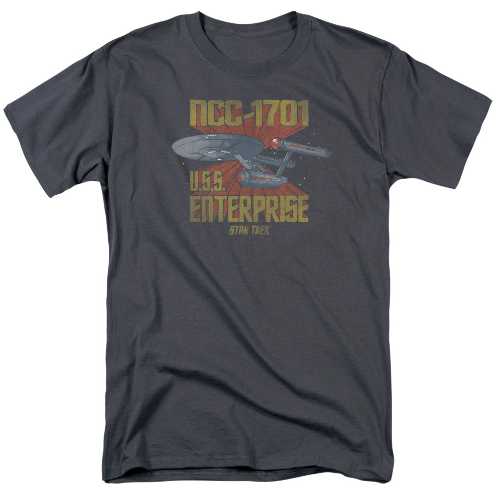 Star Trek - Ncc1701 - Short Sleeve Adult 18/1 - Charcoal T-shirt