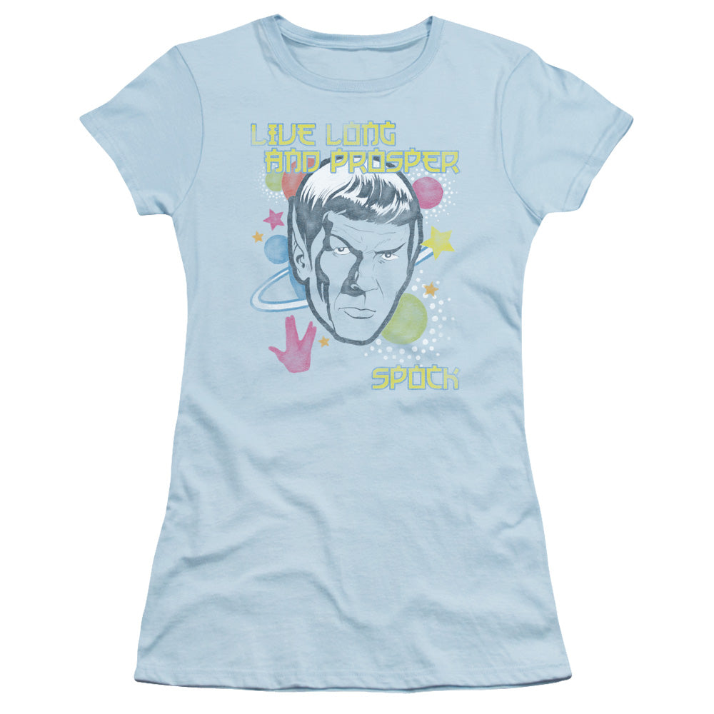 Star Trek - Japansese Spock - Short Sleeve Junior Sheer - Light Blue T-shirt