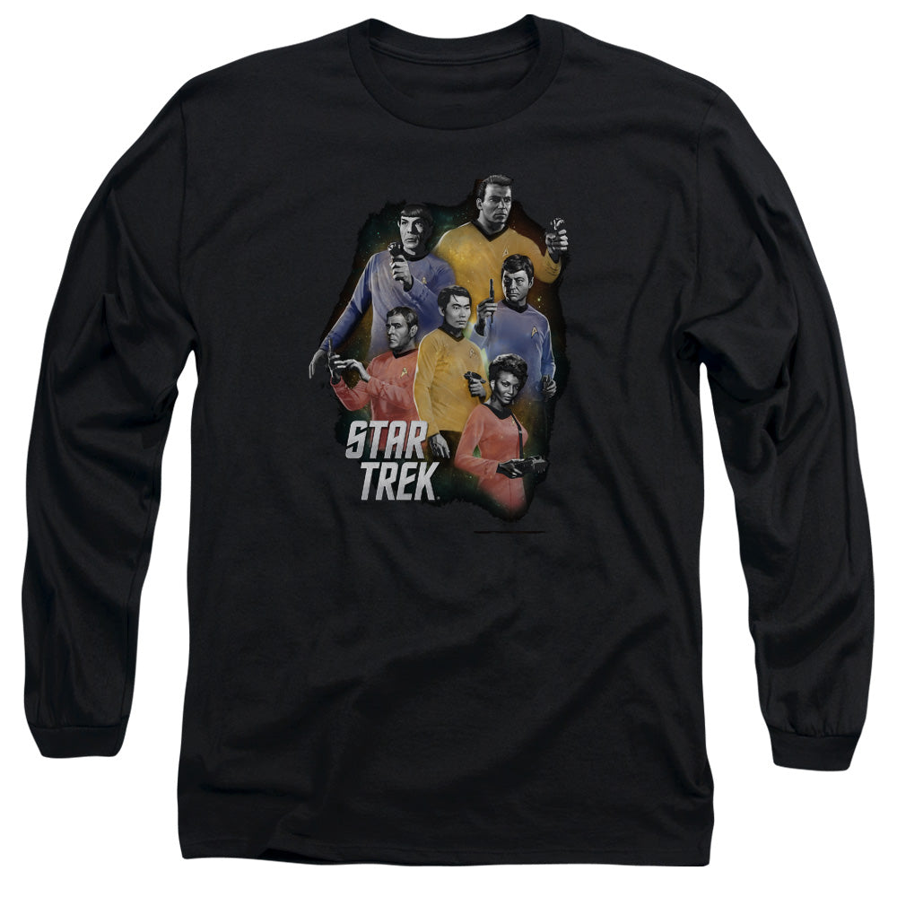 STAR TREK GALAXY GLOW - L/S ADULT 18/1 - BLACK T-Shirt