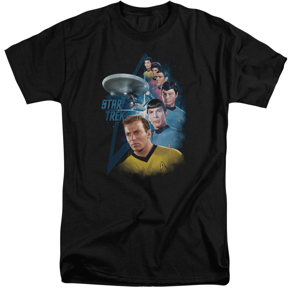 Star Trek - Among The Stars - Short Sleeve Adult Tall - Black T-shirt