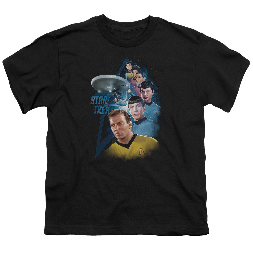 Star Trek - Among The Stars - Short Sleeve Youth 18/1 - Black T-shirt