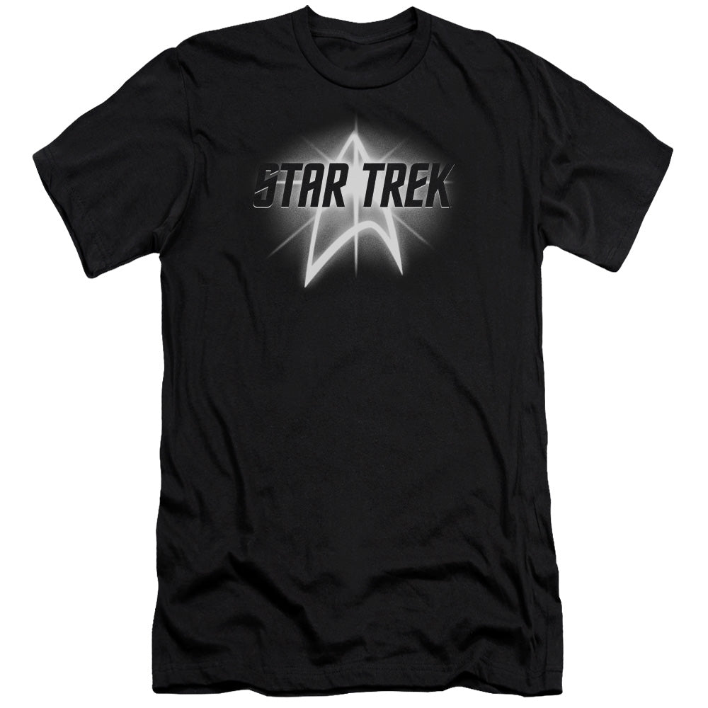 Star Trek - Glow Logo - Short Sleeve Adult 30/1 - Black T-shirt