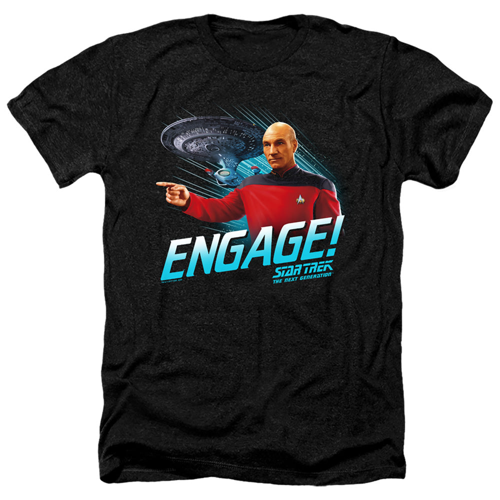 Star Trek - Engage - Adult Heather-black