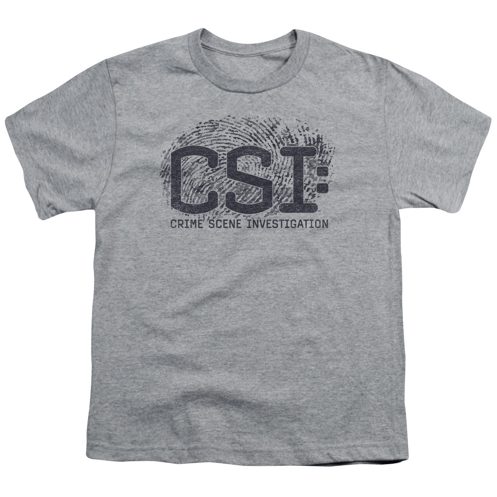 Csi - Distressed Logo - Short Sleeve Youth 18/1 - Athletic Heather T-shirt