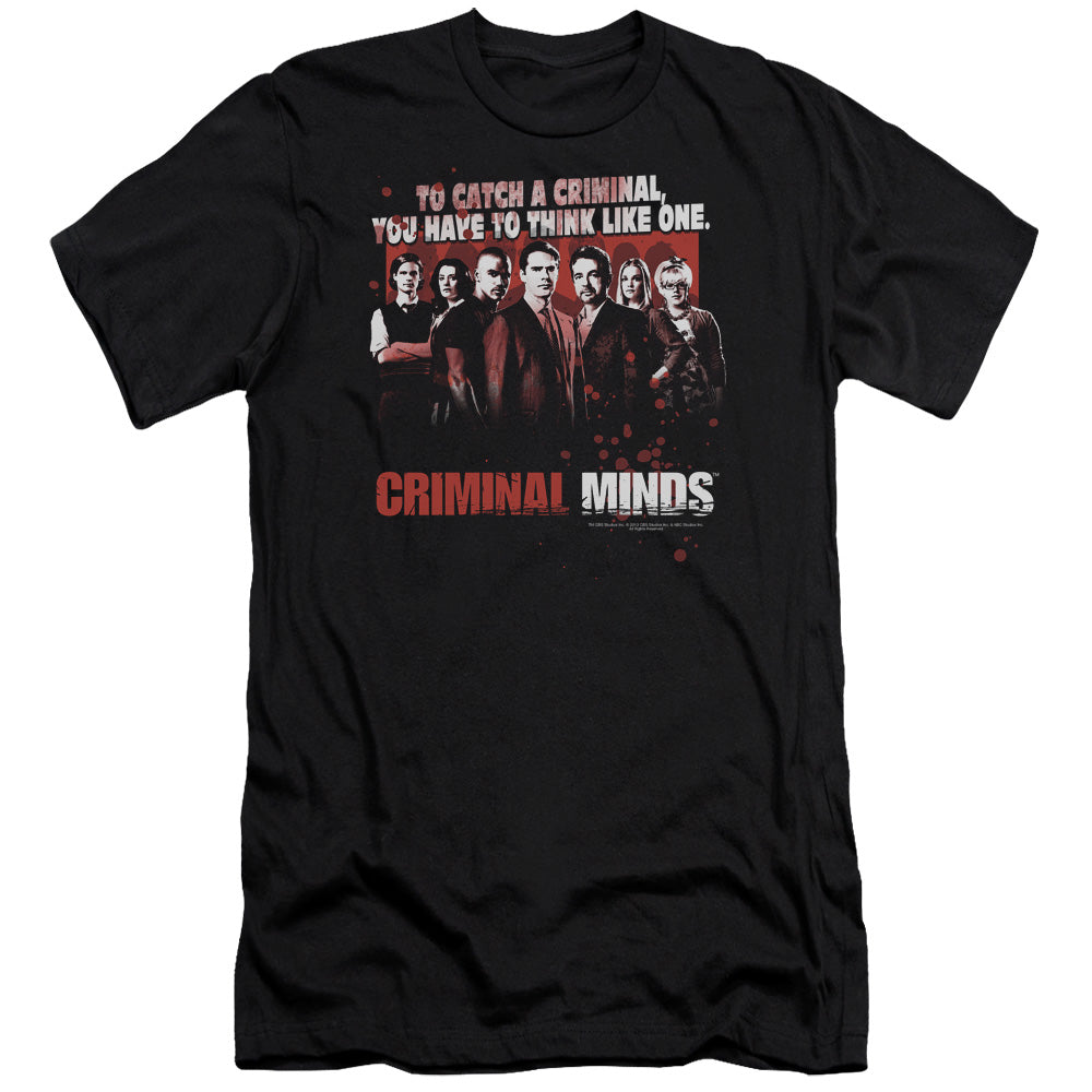 Criminal Minds - Think Like One - Short Sleeve Adult 30/1 - Black T-shirt