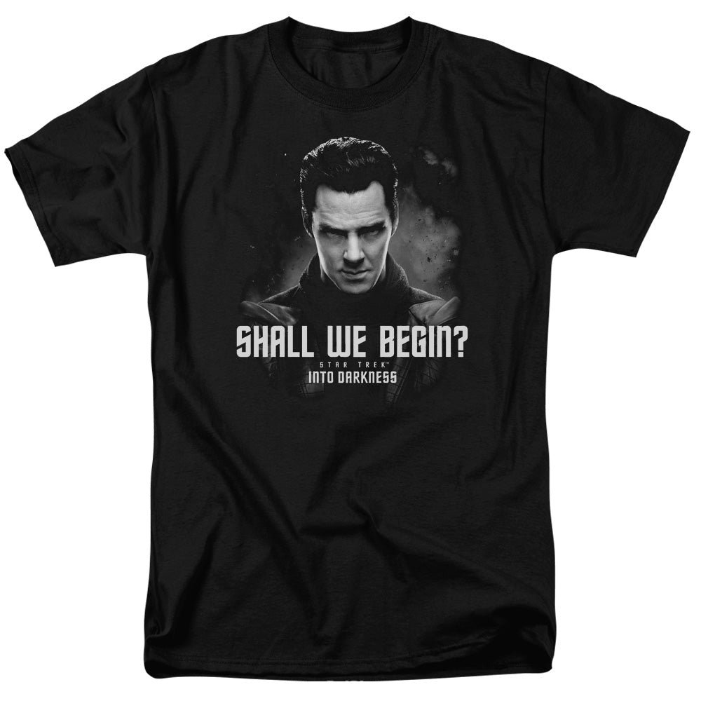 Star Trek - Shall We Begin - Short Sleeve Adult 18/1 - Black T-shirt